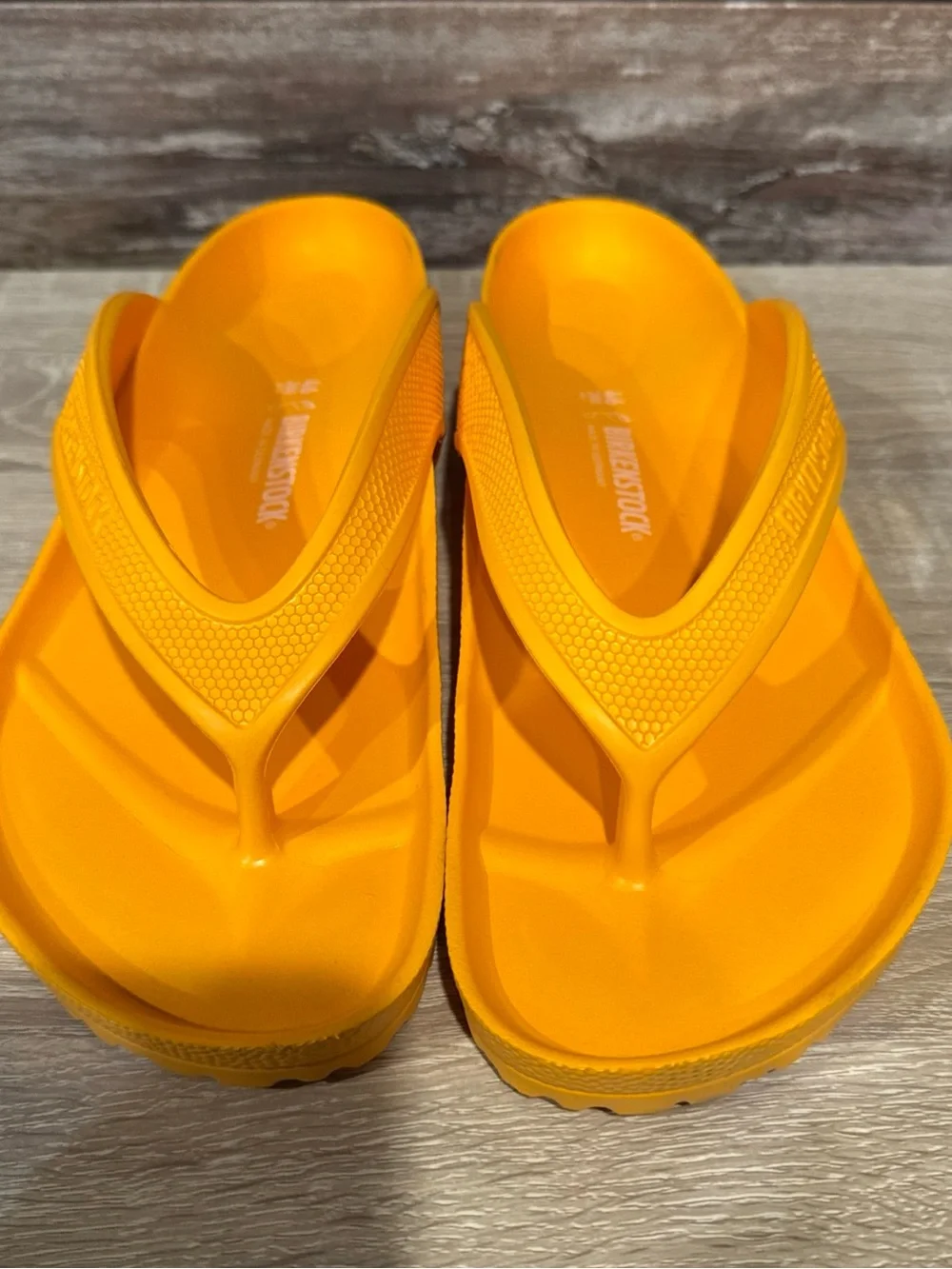 Birkenstock Bright Orange EVA Flip Flops
